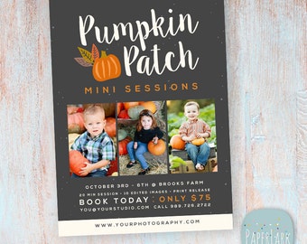 Halloween Mini Sessions - Photography Marketing Board - Photoshop Template - ID009 - INSTANT DOWNLOAD