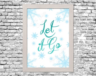 Items similar to Let it go - Song Lyrics - DIY Printable Instant ...