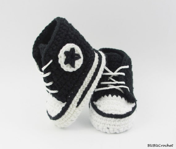 booties pattern crochet newborn baby baby baby Converse, black crochet booties shoes, baby baby sneakers,