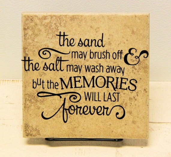 Items similar to The Sand May Brush Off, the Salt May Wash Away but the