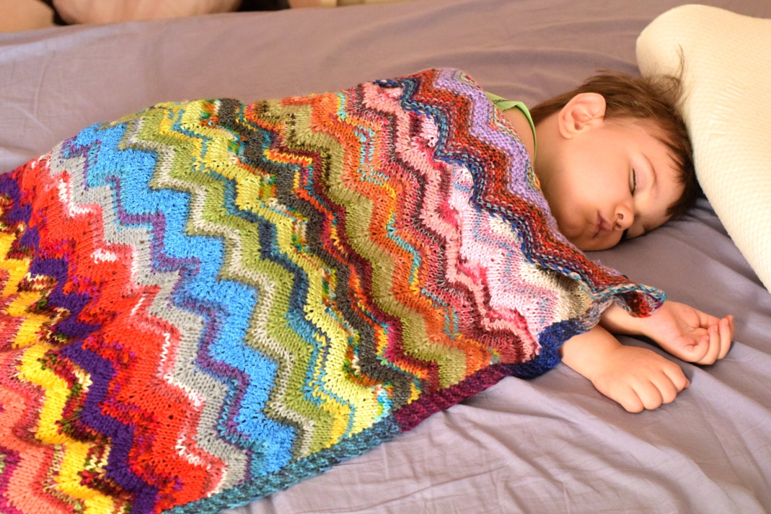 Baby blanket lightweight and colorful 33 x 21