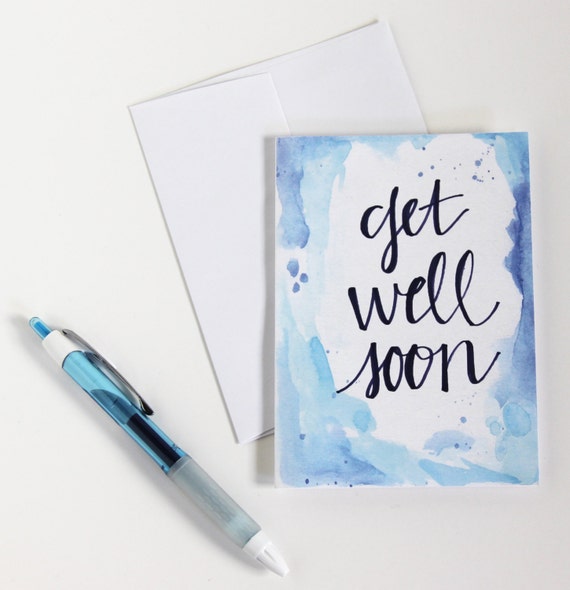 Watercolor Get Well Soon Greeting Card