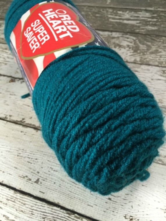 New Red Heart Super Saver Yarn Worsted Weight Windsor Blue 0380 Destash