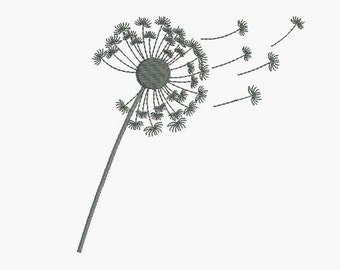 Instant Download Machine Embroidery flower Dandelion