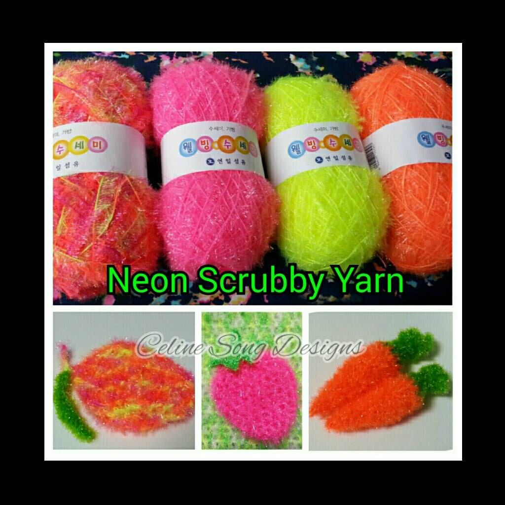 Neon Yarn Scrubby Yarn 1 Skein of Your Choice Specialty