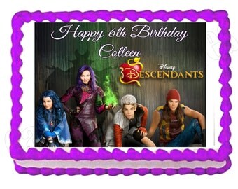 Disney Descendants party edible cake image cake topper frosting sheet