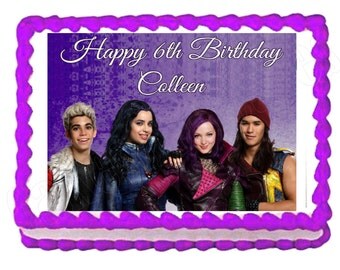 Disney Descendants party edible cake image cake topper frosting sheet