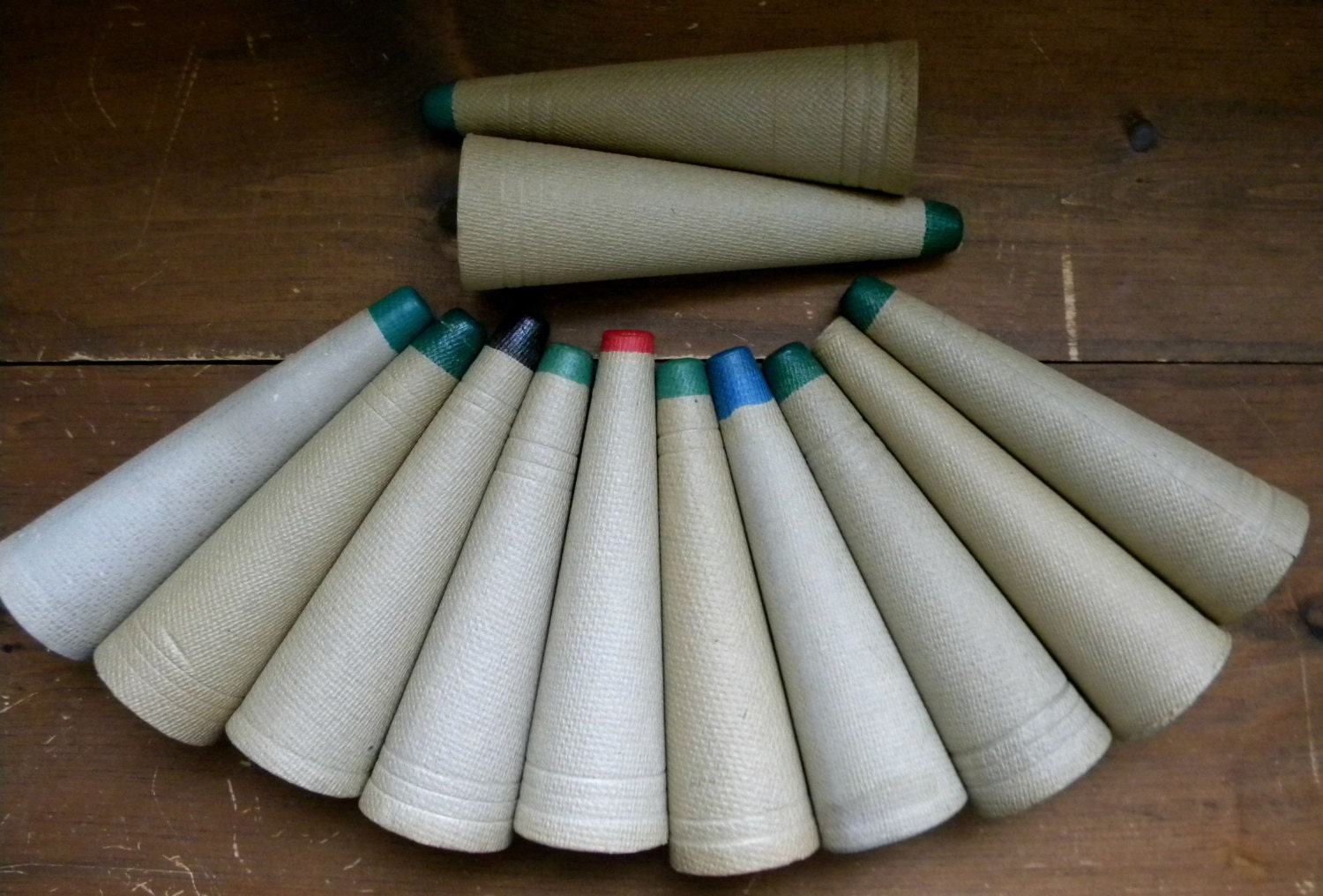 12 Vintage Empty Cone Thread Spools Cone by OldFoundTreasures