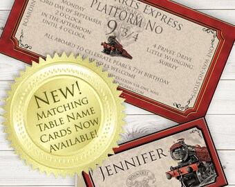 Hogwarts Harry Potter Birthday Invitation Printable, Personalized Harry Potter Invite