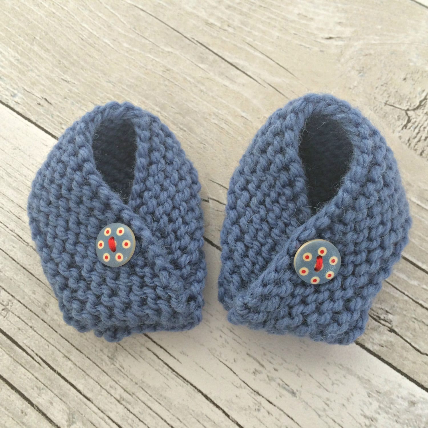 New Baby Boy Booties Newborn Boy Hand Knitted by SnugCreations