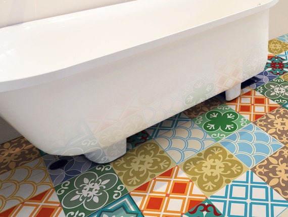 Adesivi per mattonelle pavimento set di 15 con di stickdecor Piastrelle adesive per cucina