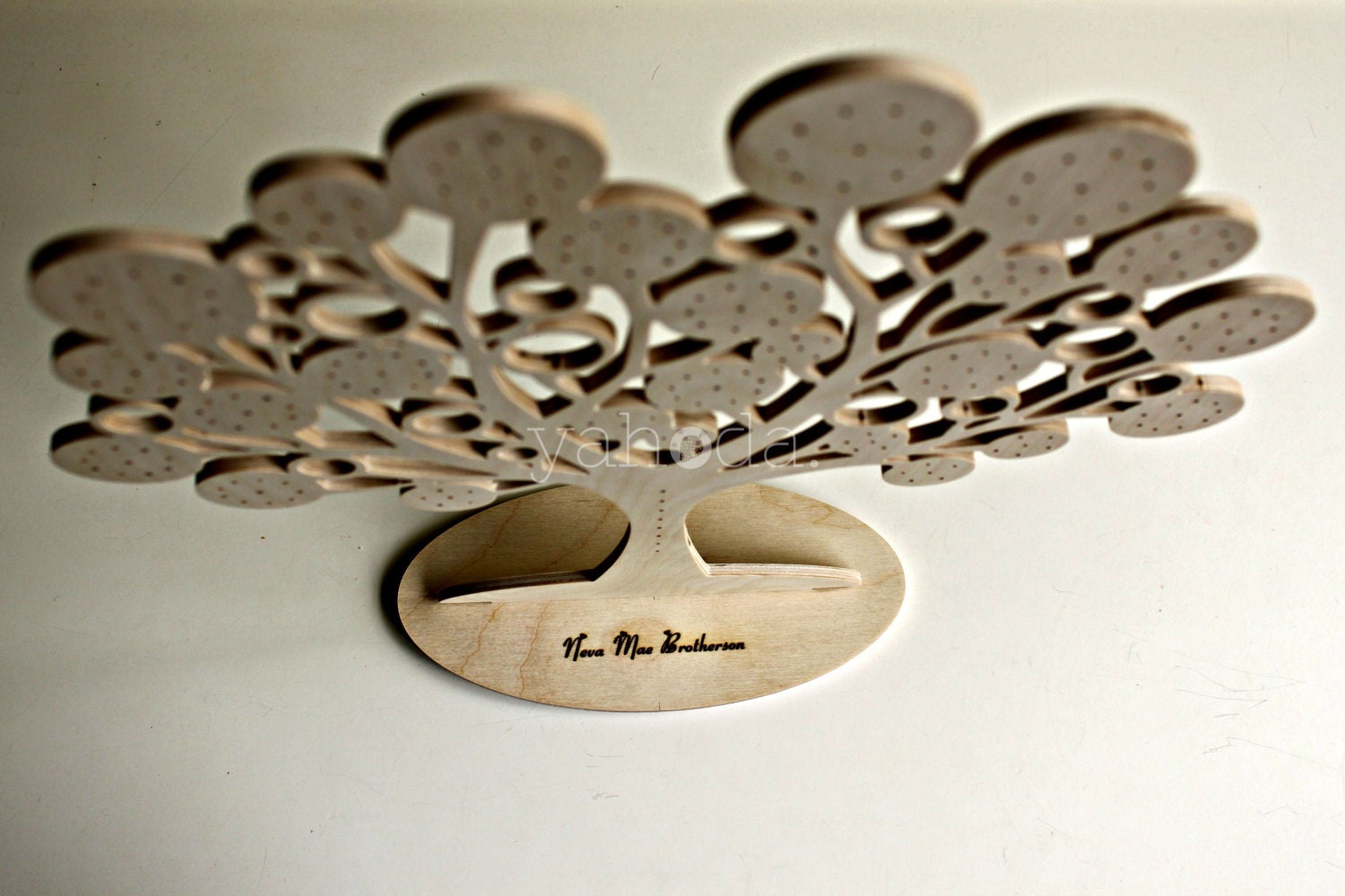 Personlized custom laser engraved jewelry tree perfect for a