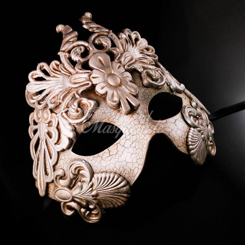 On Sale Men's Masquerade Mask Silver Mardi Gras Mask