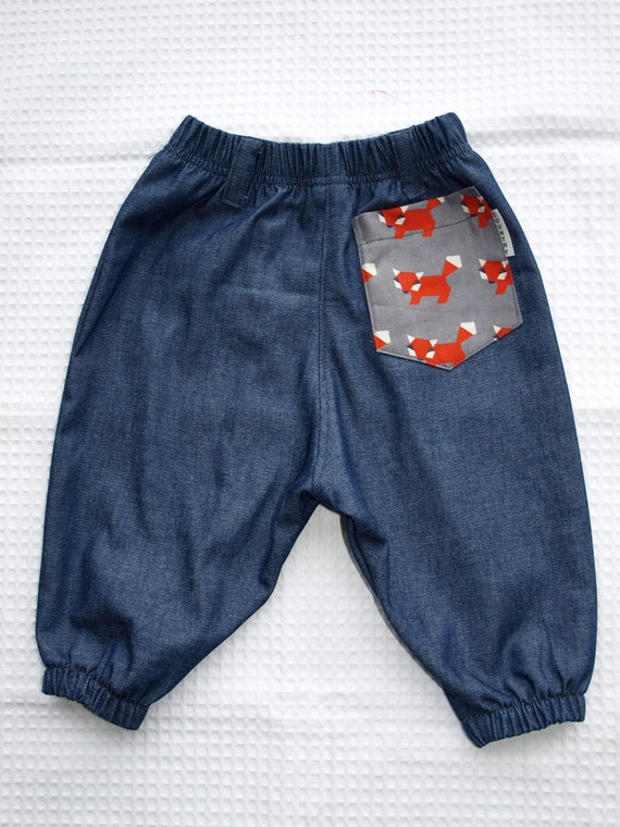 Baby Boys Harem PantsBay boys trousers Baby Soft Denim