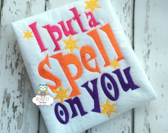 I put a spell on you shirt or bodysuit, Halloween shirt, Witch Shirt, Hocus Pocus Shirt, I put a Spell on You, Girl Halloween Shirt, Witch
