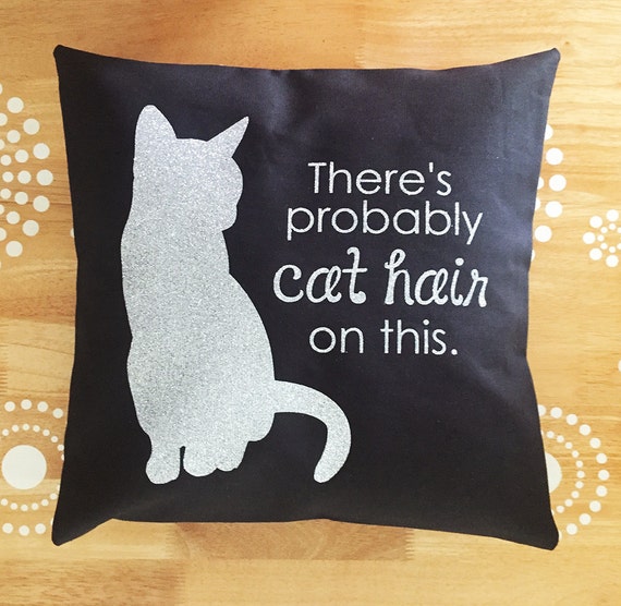 Funny Cat Quote Glitter Throw Pillow Cover Cat Throw Pillow