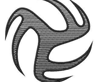 Tribal Volleyball Embroidery Design