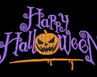 Happy Halloween Embroidery Design
