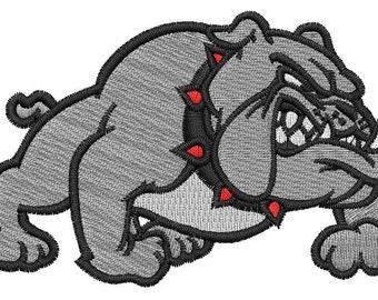 Bulldog Embroidery Design