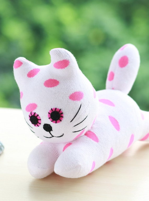 Birthday Gift personalized Stuffed cat toy plush by Leekary