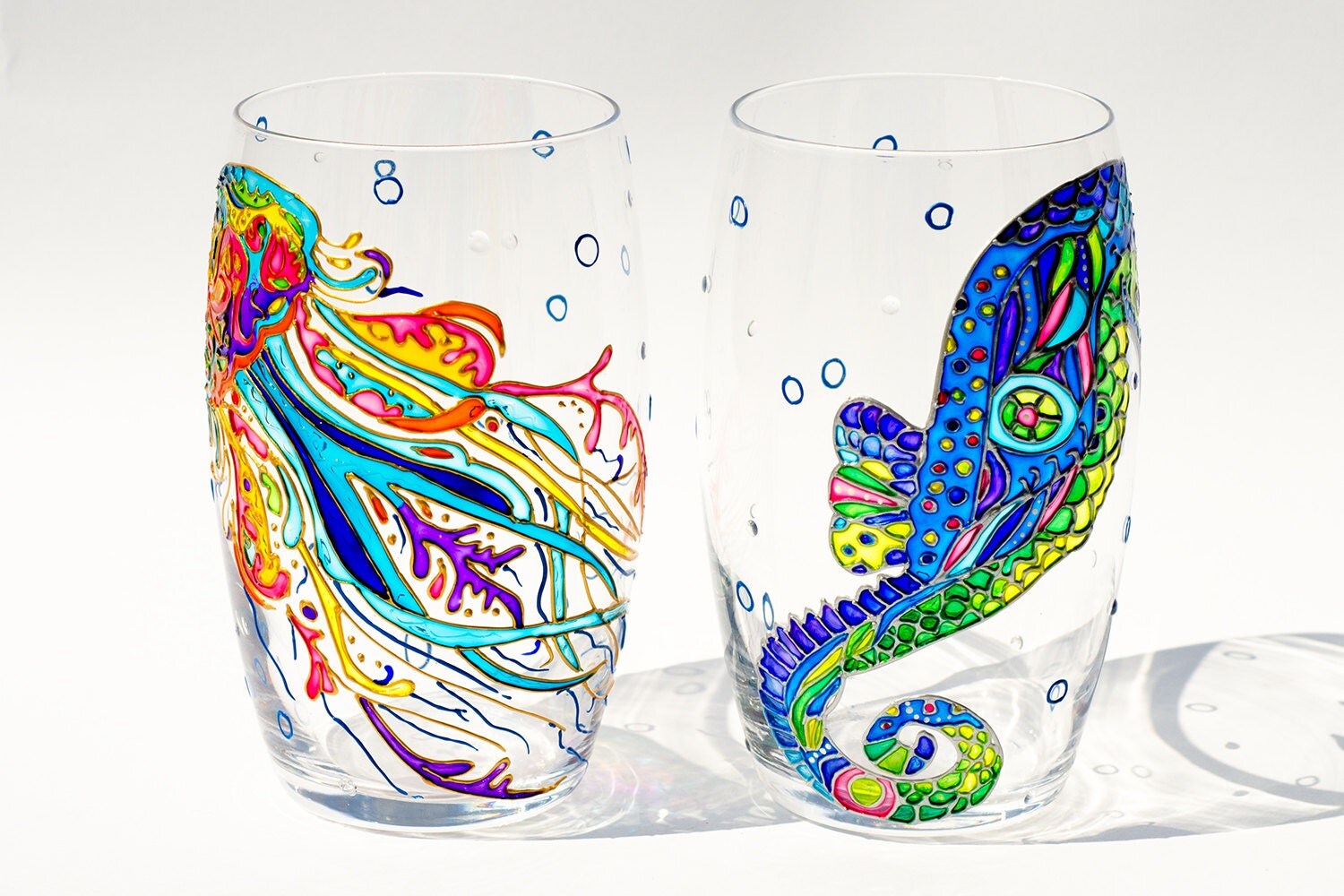 Beach Decor Ocean Themed Wine Glasses Drinking Glasses