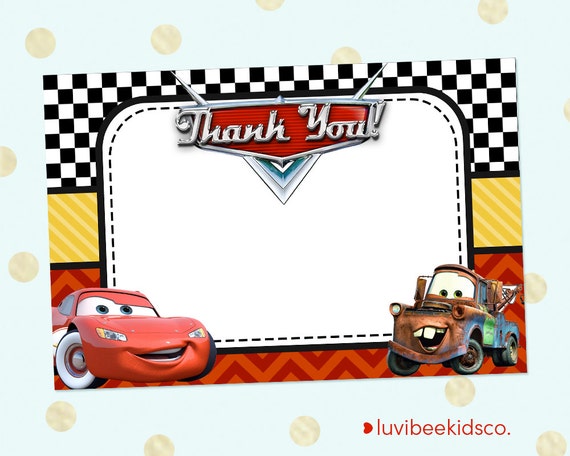 Instant Download Cars Lightening McQueen &amp; Mater by LuvibeeKidsCo