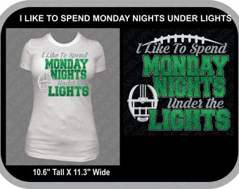 I Like To Spend Monday Nights Under The Lights SVG Cutter Design INSTANT DOWNLOAD