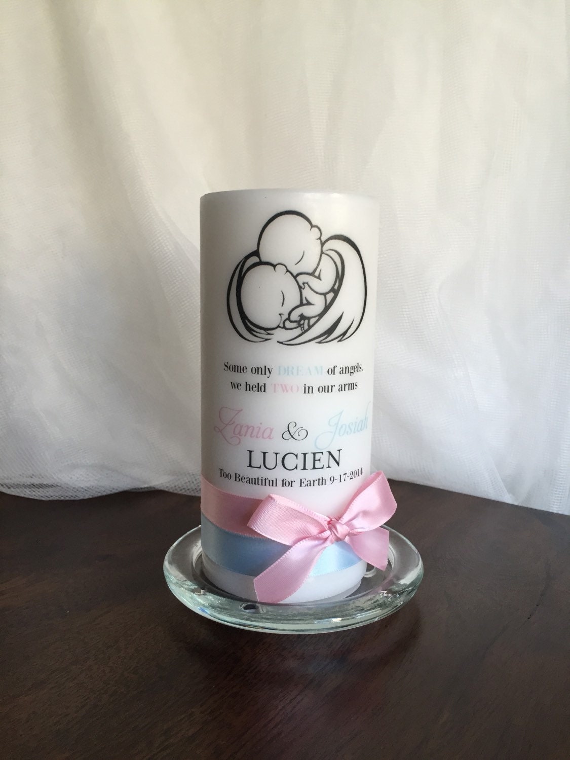 Twins Memorial Candle Baby Memorial Born Sleeping