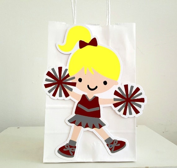 Items similar to Cheerleader Goody Bags, Cheerleader Favor Bags