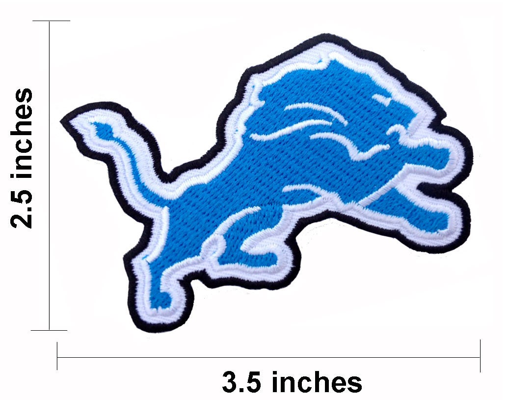 Detroit Lions Embroidered Iron On Patches High by