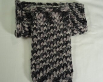 Pink and Gray Fingerless Gloves, Womans Driving Gloves, Teen Texting Gloves, Knit Arm Warmers, Knit Gauntlets, Wristlets - Ready to Ship