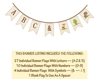 Woodland Baby Shower Banner, Woodland Animal Banner, Woodland Banner, Printable Woodland Baby Banner, Forest Banner - Printables 4 Less 0087
