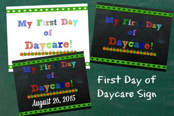 items-similar-to-first-day-of-daycare-sign-customized-instant