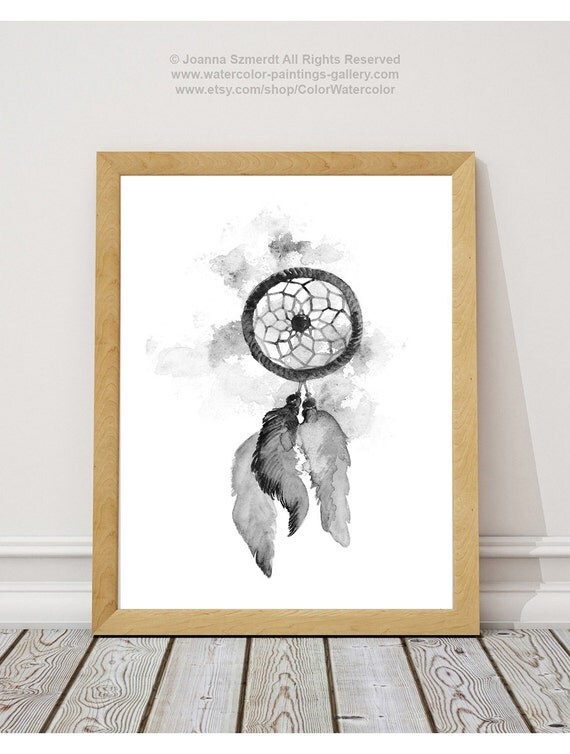 Dream Catcher Illustration Black and White Dreamcatcher