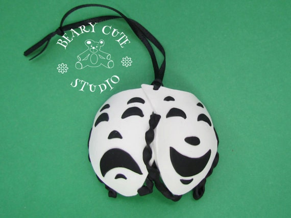 comedy and tragedy christmas ornament drama by bearycutestudio comedy and tragedy christmas ornament drama by bearycutestudio