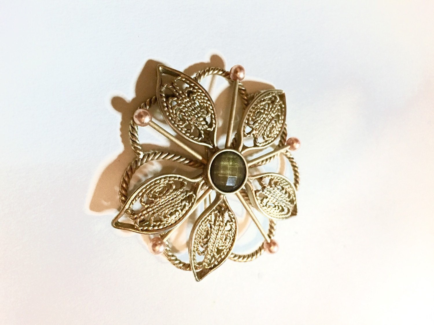 Gold plated 12k Vintage rare pin, brooch, clip you can stick on any ...