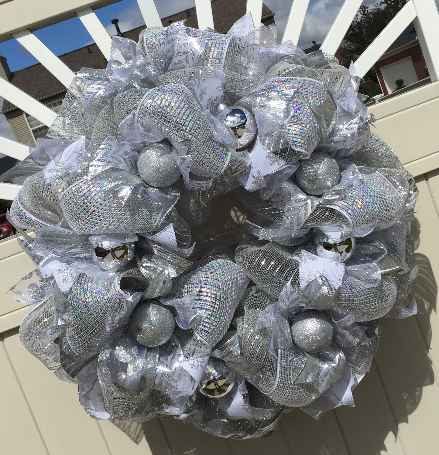 CLEARANCE SALE Deco Mesh Christmas Wreath Winter Wreath