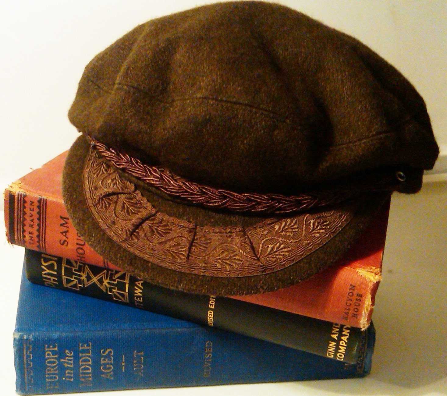 Vintage Greek Fisherman's Hat Greek Sailors Hat Brown