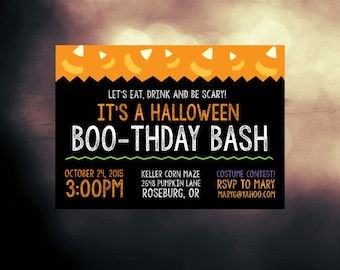 Candy Corn Birthday Party Invitation- Halloween Birthday Party Invitation- Candy Corn Birthday Printables- Halloween Party Invitation