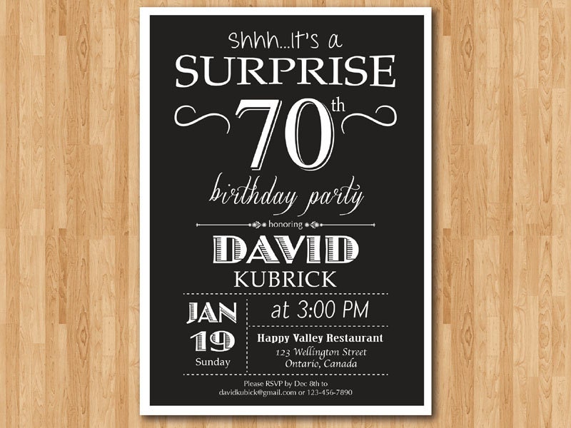 70Th Birthday Invitations Men 9