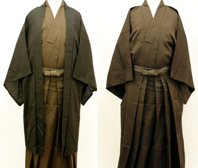 Authentic Japanese Men’s Kimono / Japanese Vintage Kimono & Hakama ...