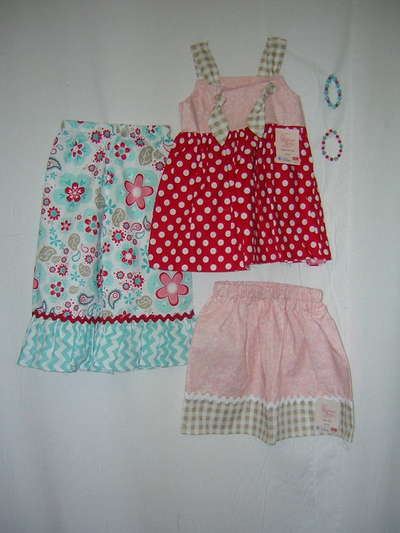 Interchangeable little girls clothing set