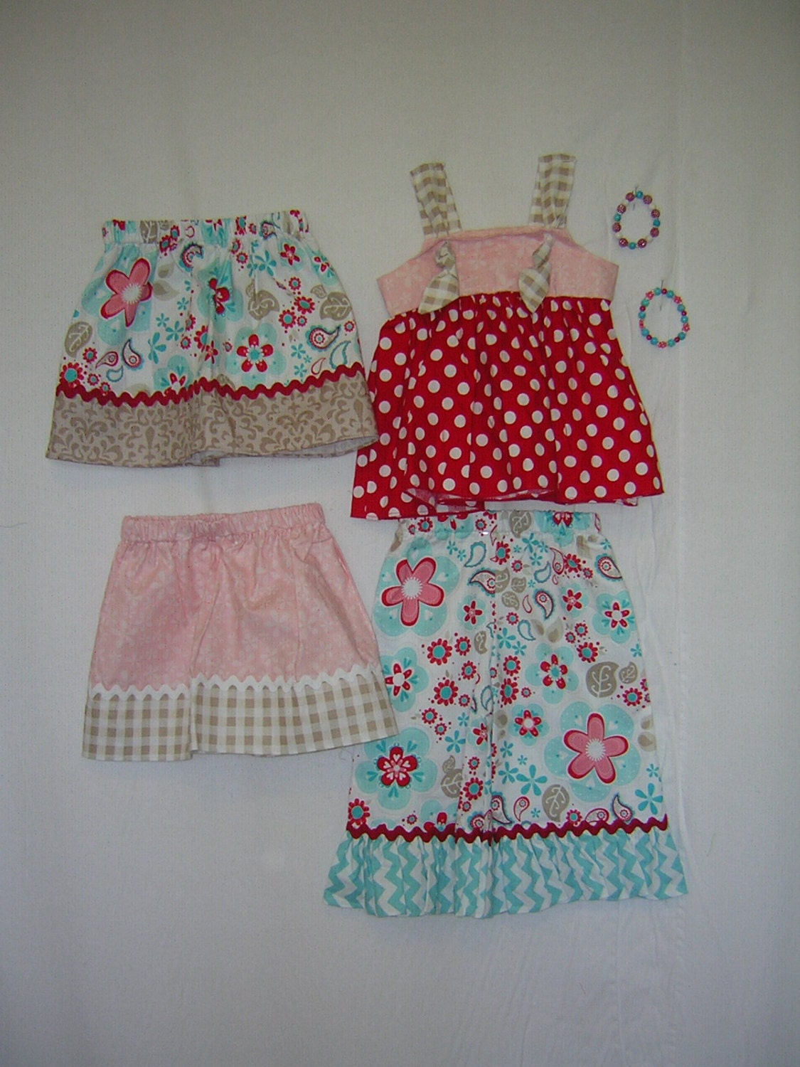 Interchangeable little girls clothing set