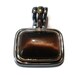 Clearance 70% Off Vintage Pendant - Silver and Gold Plated Steel Brown Cat's Eye Pendant - 1.5 inches - 1980's - VIN922