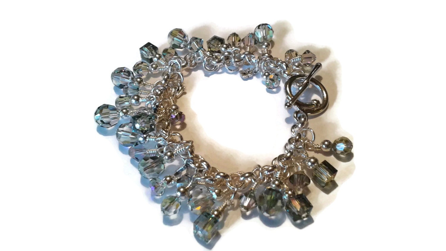 Swarovski Bracelet Custom Charm Bracelet in Your Choice of