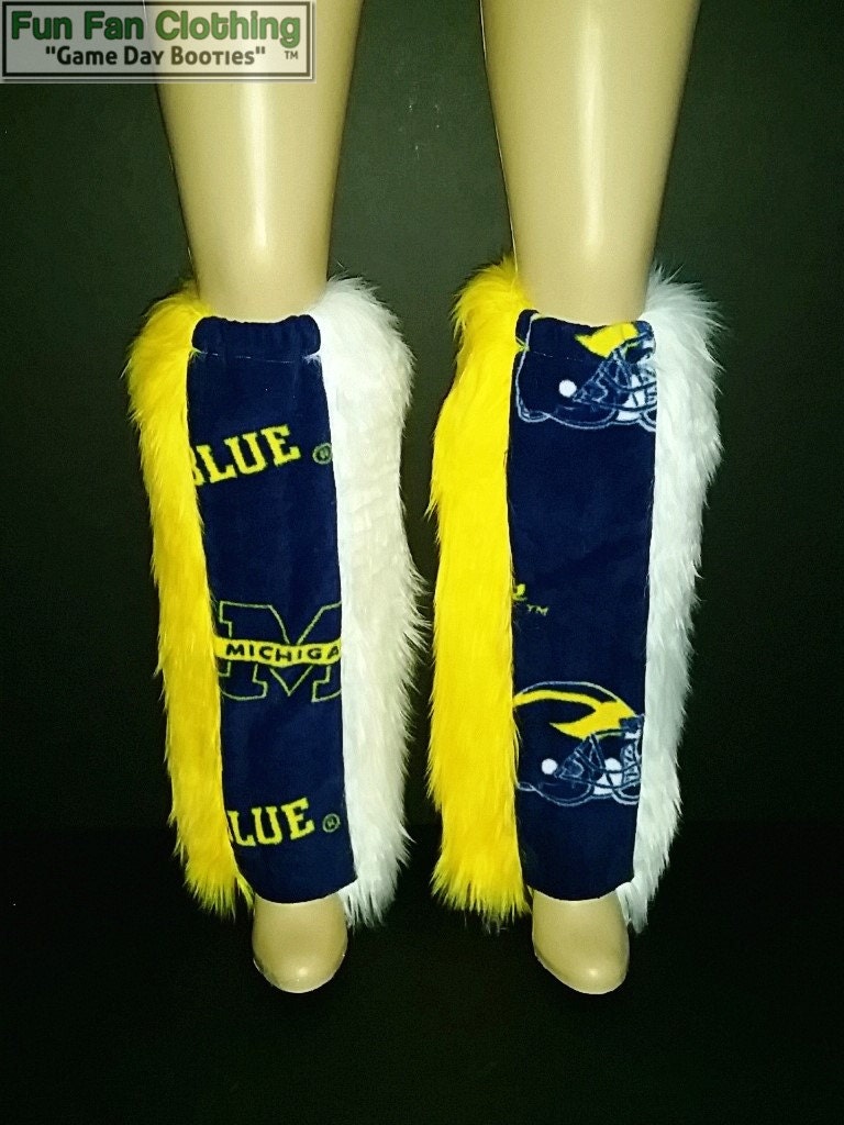 Fun Fan Clothing Handcrafted Michigan Wolverines Faux Fur Leg