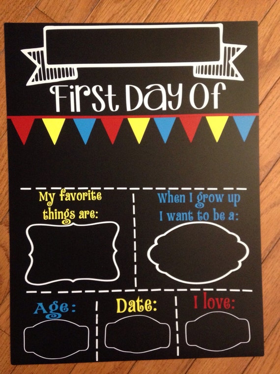 First Day Of Kindergarten Templates Free