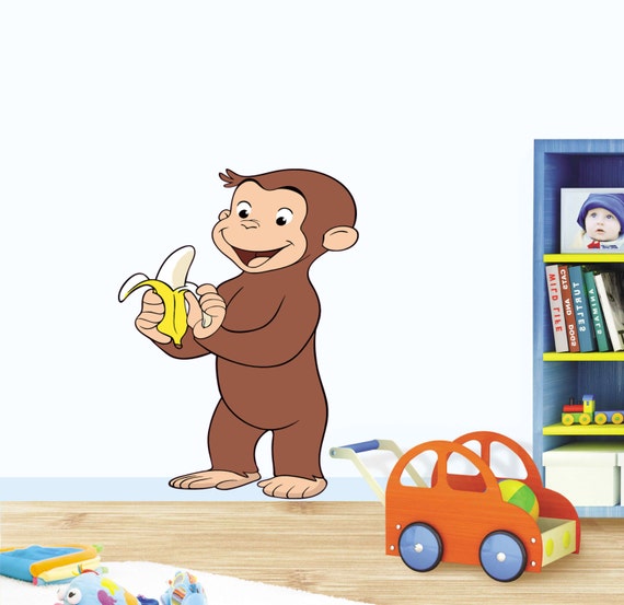 Curious Decal WALL STICKER Art Decor Cartoon by PrintaDream