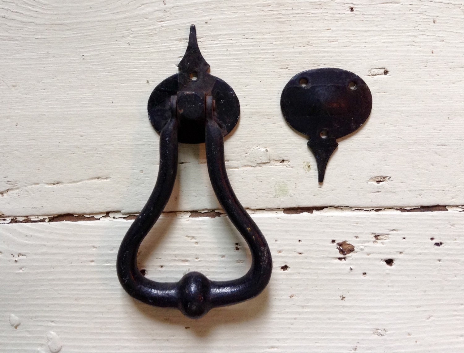 Vintage Black Cast Iron Door Knocker