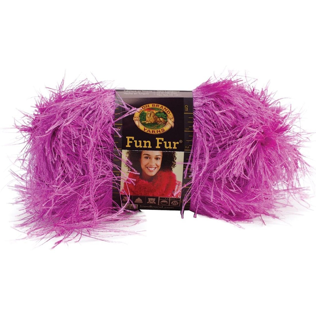 PURPLETINI Fun Fur Lion Brand purple eyelash yarn novelty
